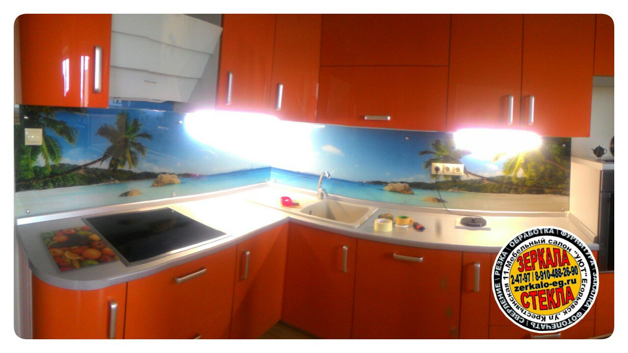 Фартук на кухню (скинали) Егорьевск Стеклянные фартуки для кухни (или ...